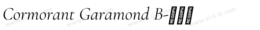 Cormorant Garamond B字体转换